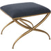 Crossing Bench by Uttermost in gold. Made from foam, fabric, iron, mdf in a transitional style.