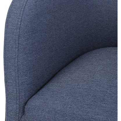 Jacobsen Denim Accent Chair by Uttermost in blue denim and blue denim. Made from fabric, foam, plywood, iron in a modern style.