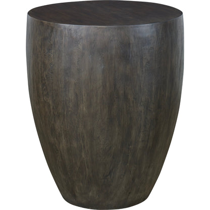 Lark Minimalist End Table by Uttermost in walnut. Made from carb phase 2 with fiberglass in a modern style.