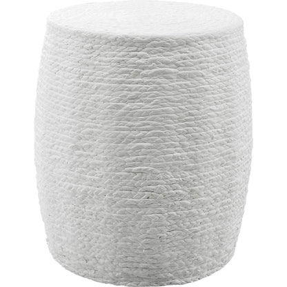Resort Accent Stool by Uttermost. Made from mdf, straw rope, fir in a coastal style.