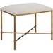 Avenham Small Bench by Uttermost. Made from foam, fabric, mdf, iron in a modern style.