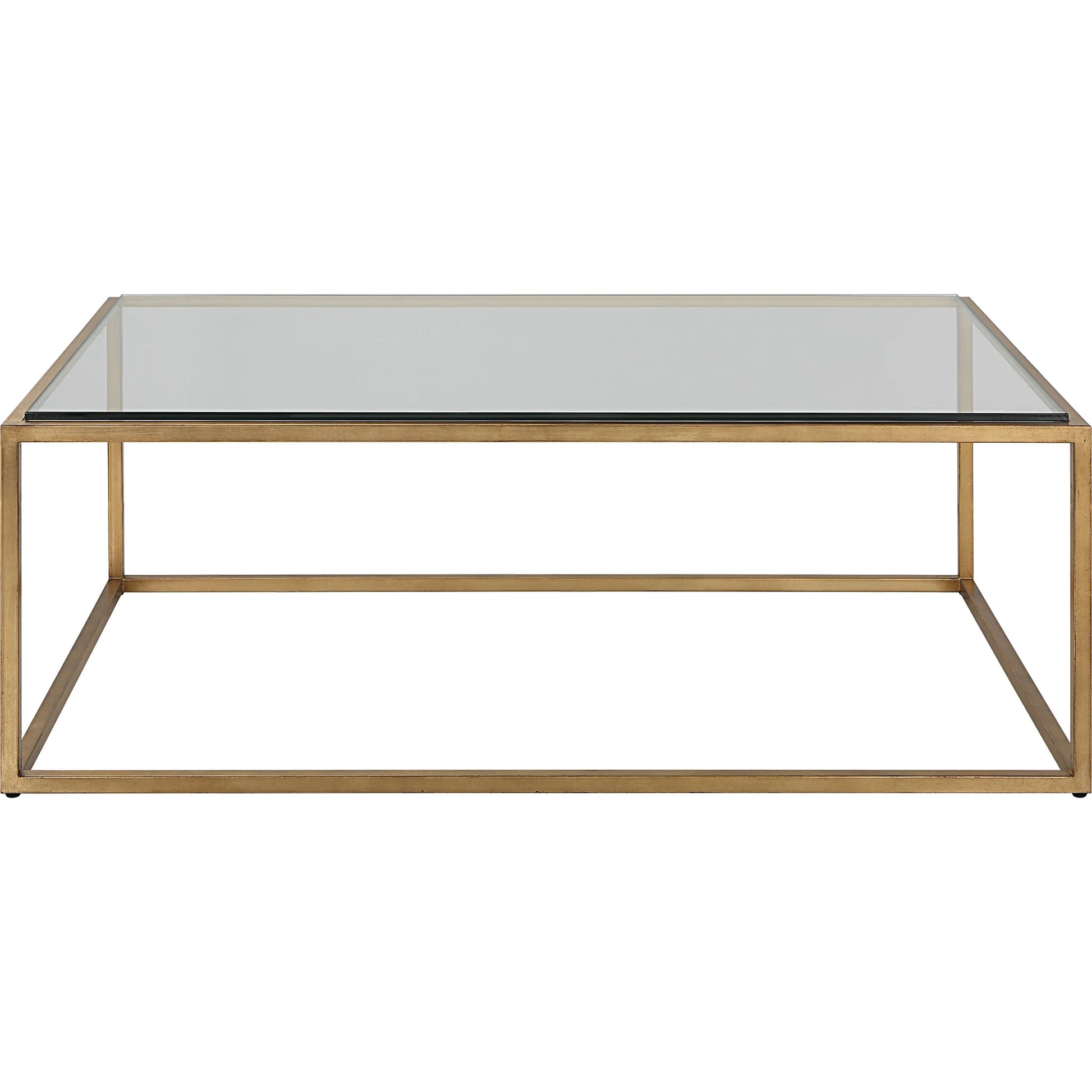 Bravura Coffee Table by Uttermost. Made from iron, tempered glass in a modern style.