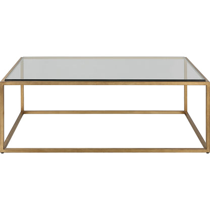 Bravura Coffee Table by Uttermost. Made from iron, tempered glass in a modern style.