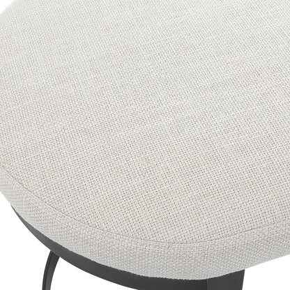 Infinity Accent Stool by Uttermost in gold. Made from metal, mdf, foam, fabric in a modern style.