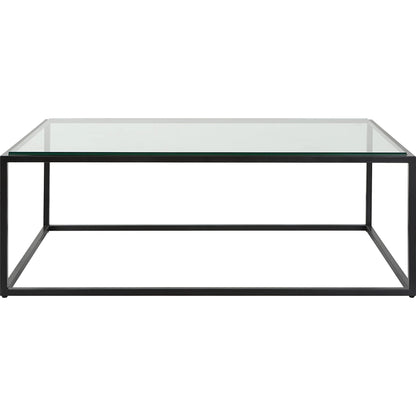 Bravura Coffee Table by Uttermost. Made from iron, tempered glass in a modern style.
