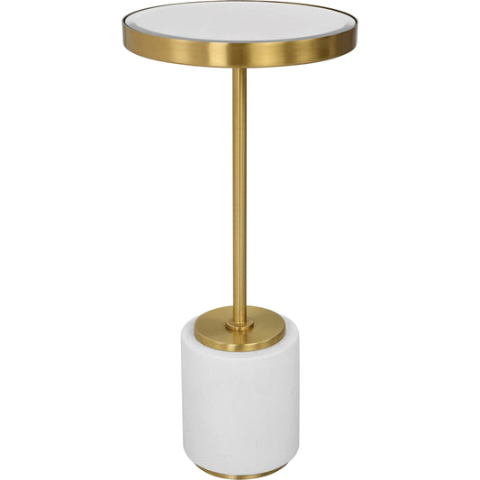 Laurier Drink Table by Uttermost in brass. Made from unique in a modern style.