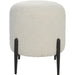 Arles Ottoman by Uttermost in white and satin black. Made from hardwood, plywood, fabric, foam in a transitional style.