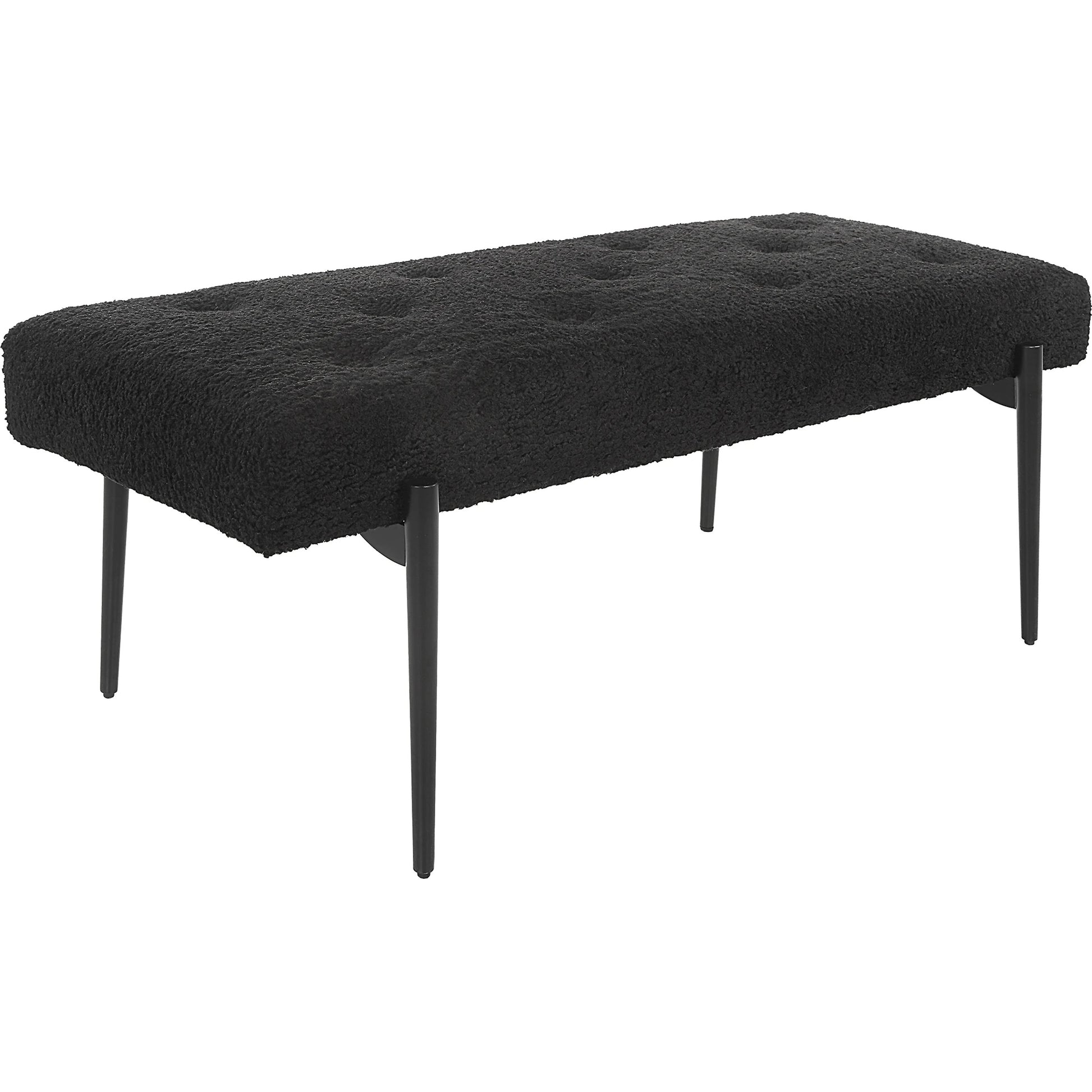 Olivier Bench by Uttermost. Made from stainless steel, fabric, plywood, foam in a modern style.