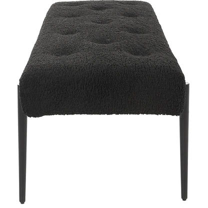 Olivier Bench by Uttermost. Made from stainless steel, fabric, plywood, foam in a modern style.