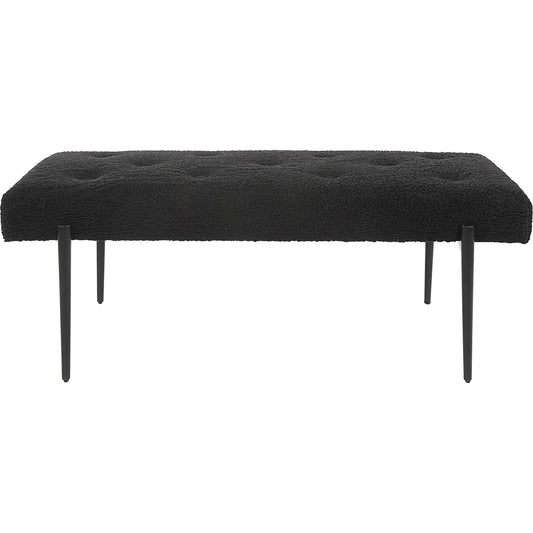 Olivier Bench by Uttermost. Made from stainless steel, fabric, plywood, foam in a modern style.