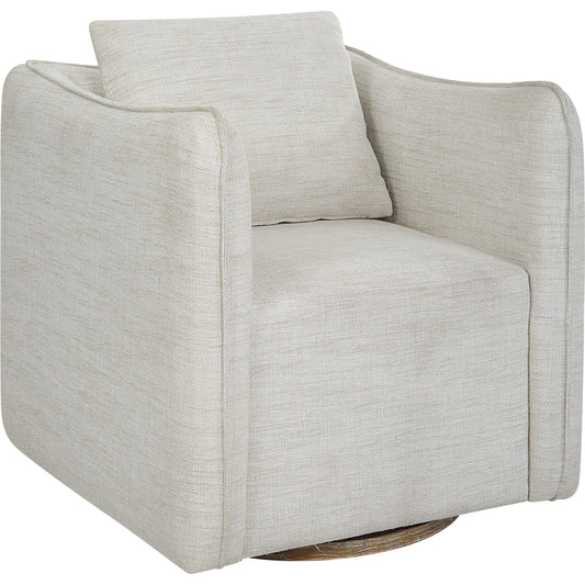 001 SI-1981306 | Additional Silo | Corben Swivel Armchair by Uttermost in gray. Made from hardwood, plywood, fabric, foam in a modern style.