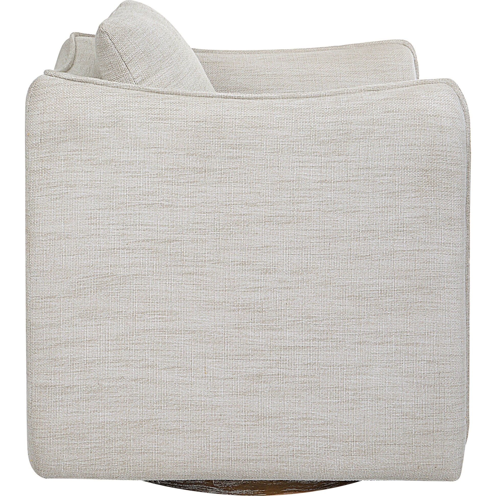 Corben Swivel Armchair by Uttermost in gray. Made from hardwood, plywood, fabric, foam in a modern style.