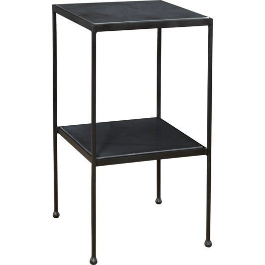Sherwood Accent Table by Uttermost in black. Made from marble, iron in a modern style.
