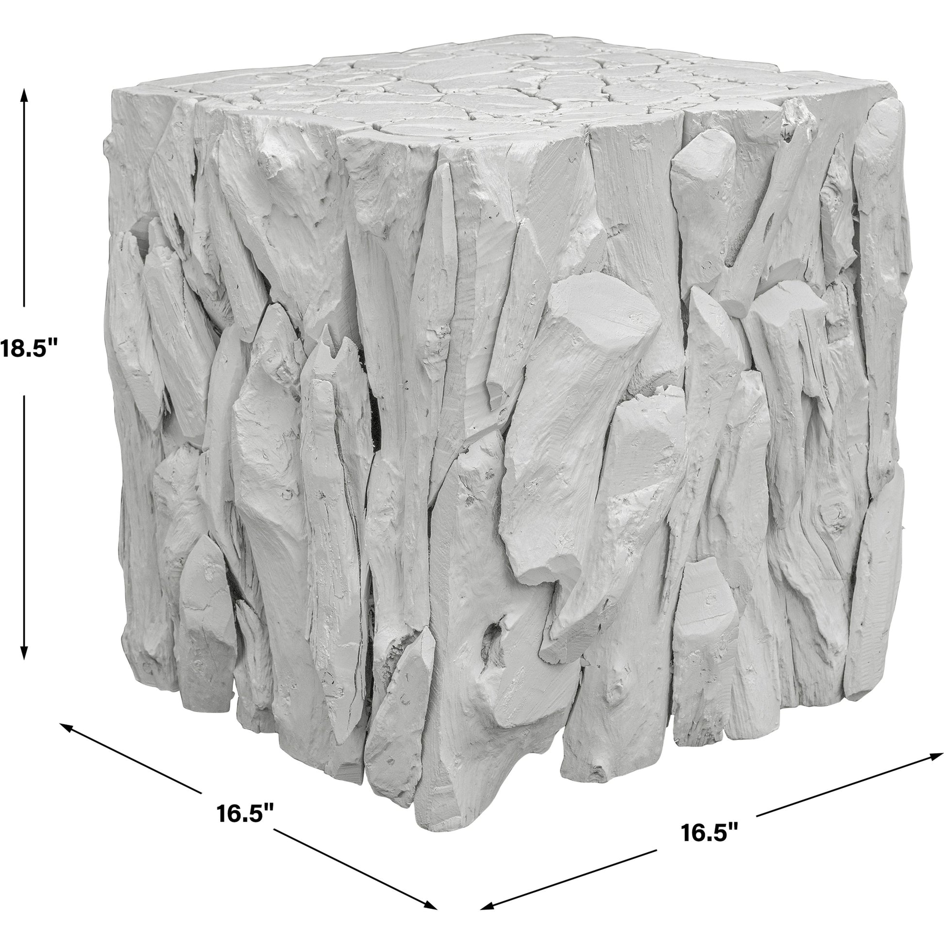 Teak Root Bunching Cube by Uttermost. Made from teak wood in a cottage & farmhouse style.