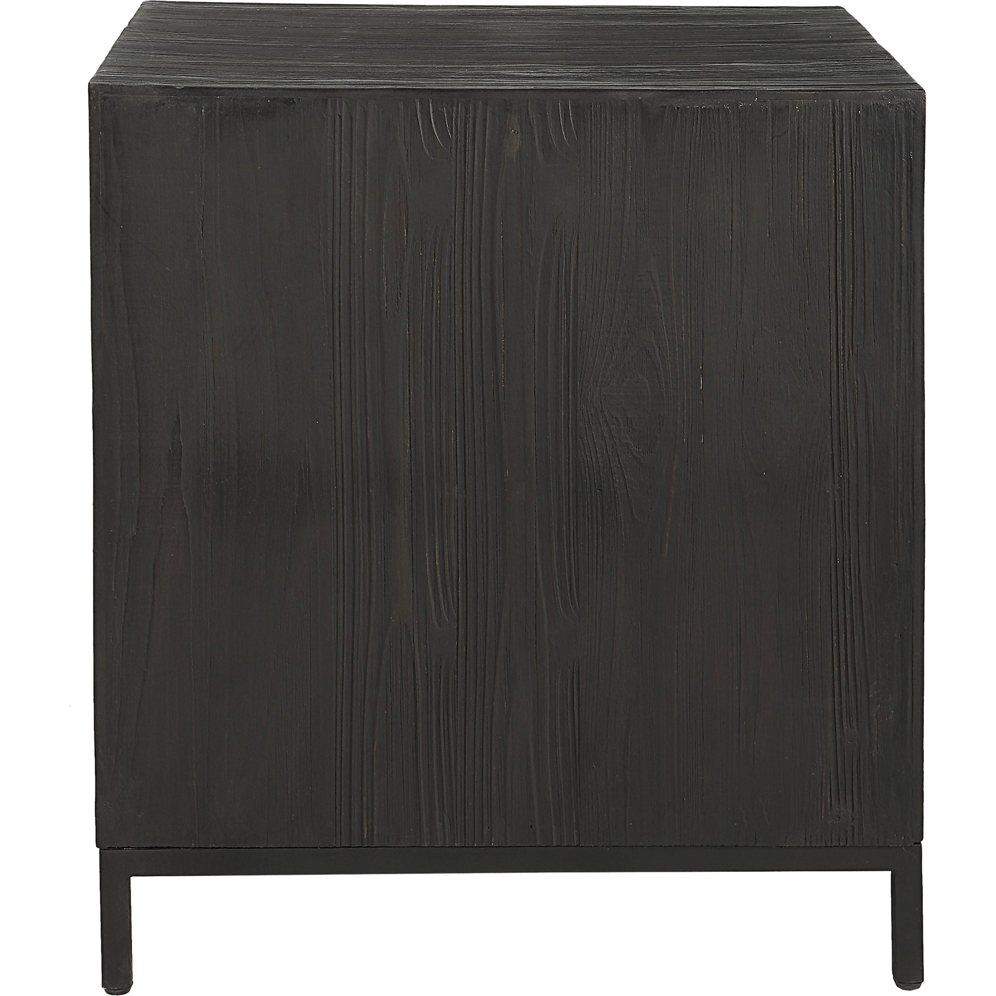 Aiken Cabinet by Uttermost in dark ebony. Made from fir, wood, steel in a transitional style.