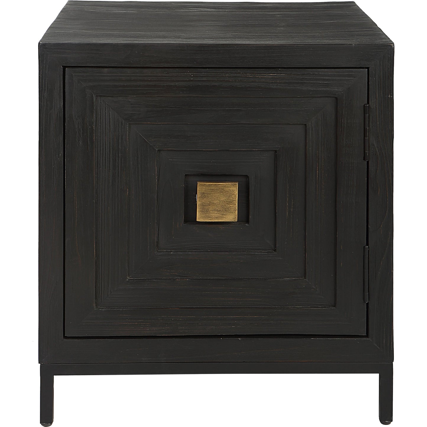 002 SI-1981372 | Additional Silo | Aiken Cabinet by Uttermost in dark ebony. Made from fir, wood, steel in a transitional style.