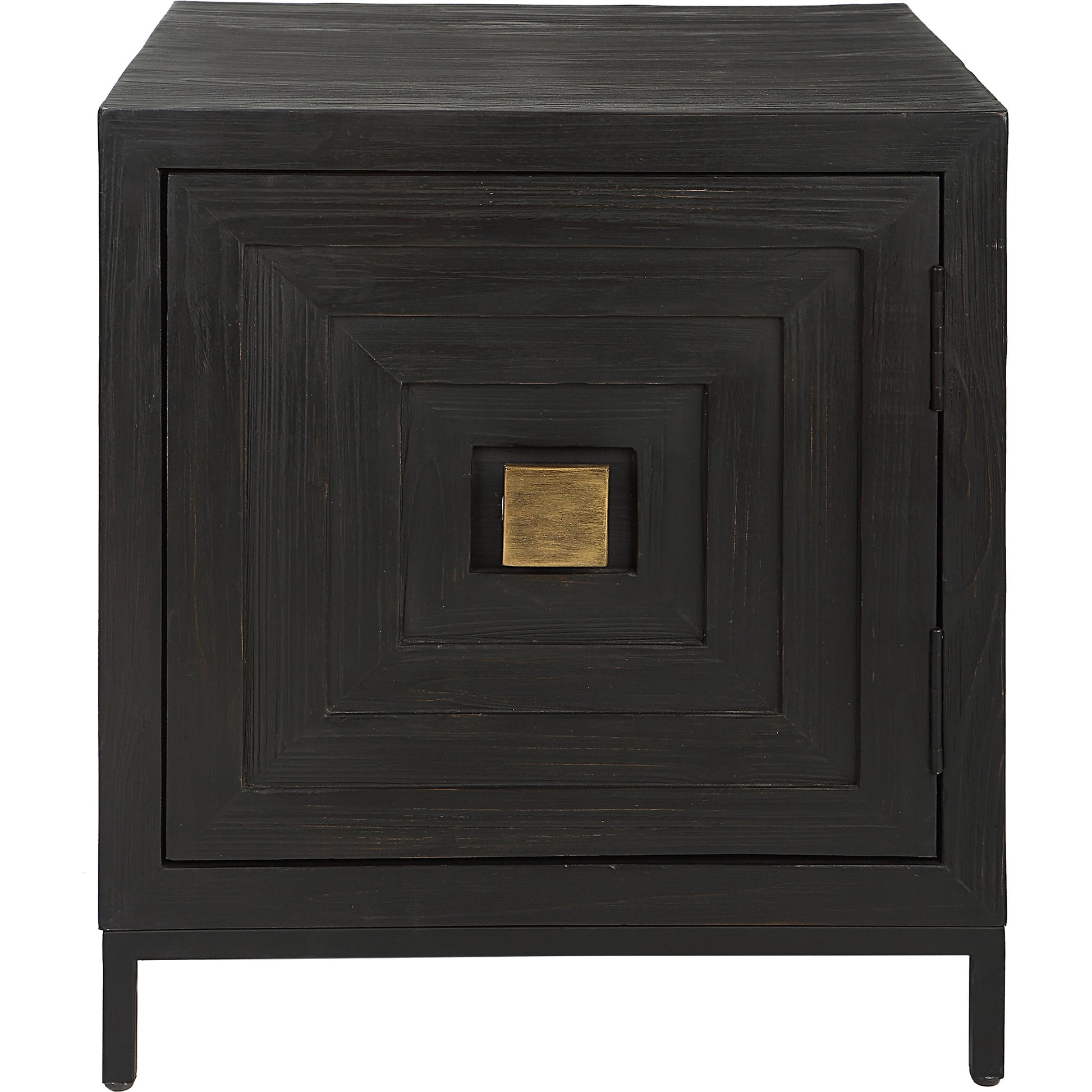 Aiken Cabinet by Uttermost in dark ebony. Made from fir, wood, steel in a transitional style.
