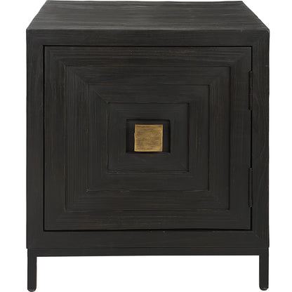 Aiken Cabinet by Uttermost in dark ebony. Made from fir, wood, steel in a transitional style.
