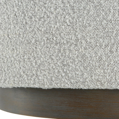 Avila Large Ottoman by Uttermost in ivory, gray and walnut. Made from plywood, foam, fabric in a modern style.