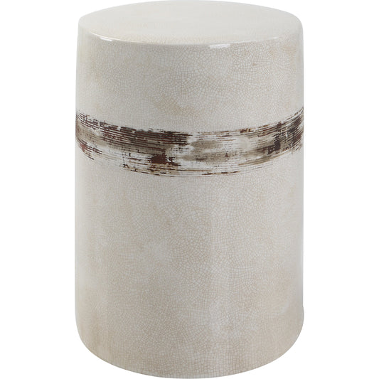 Comanche Garden Stool by Uttermost in rust. Made from ceramic in a modern style.