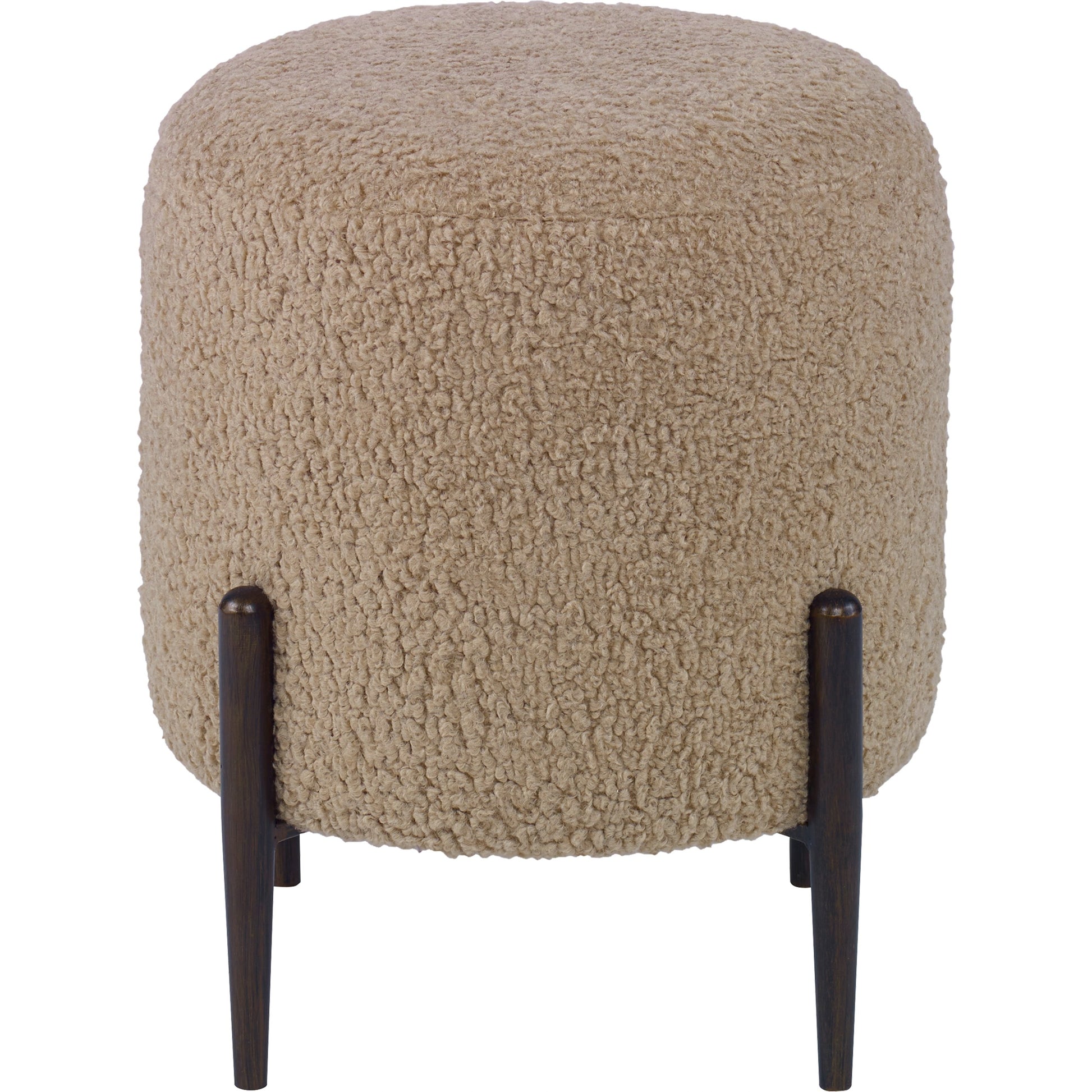 Arles Ottoman by Uttermost in white and satin black. Made from hardwood, plywood, fabric, foam in a transitional style.