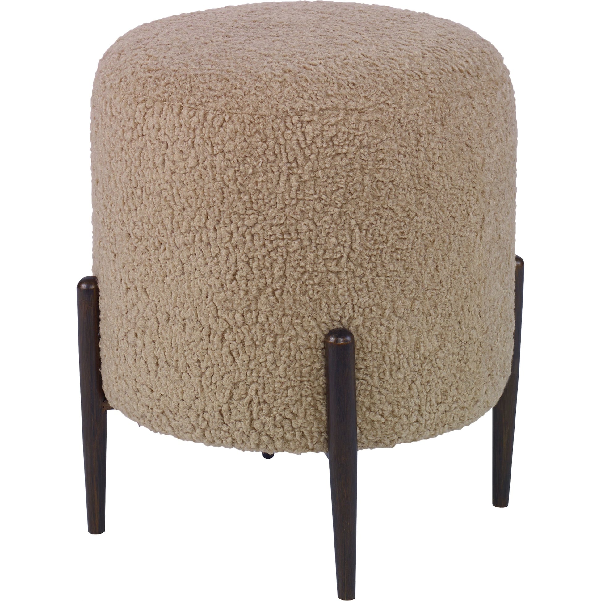 Arles Ottoman by Uttermost in white and satin black. Made from hardwood, plywood, fabric, foam in a transitional style.