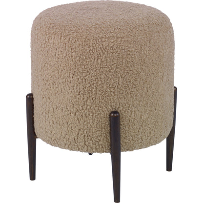 Arles Ottoman by Uttermost in white and satin black. Made from hardwood, plywood, fabric, foam in a transitional style.