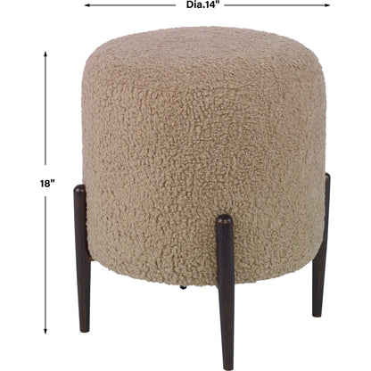 Arles Ottoman by Uttermost in white and satin black. Made from hardwood, plywood, fabric, foam in a transitional style.