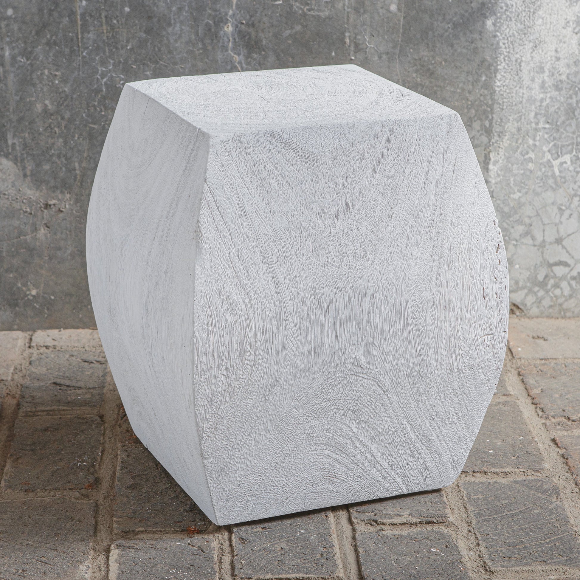 Grove Accent Stool by Uttermost. Made from suar wood in a modern style.