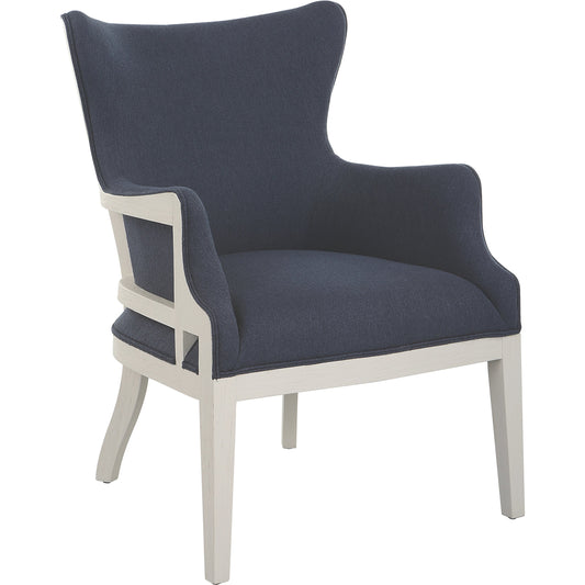 Gordonston Accent Chair by Uttermost in blue and blue. Made from rubber wood, plywood, plyfoam, fabric in a modern style.
