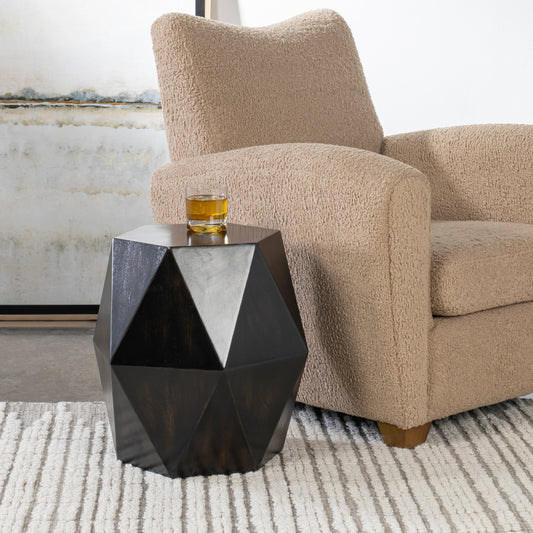 Volker Accent Table by Uttermost. Made from java mix wood, mdf, veneer in a modern style.