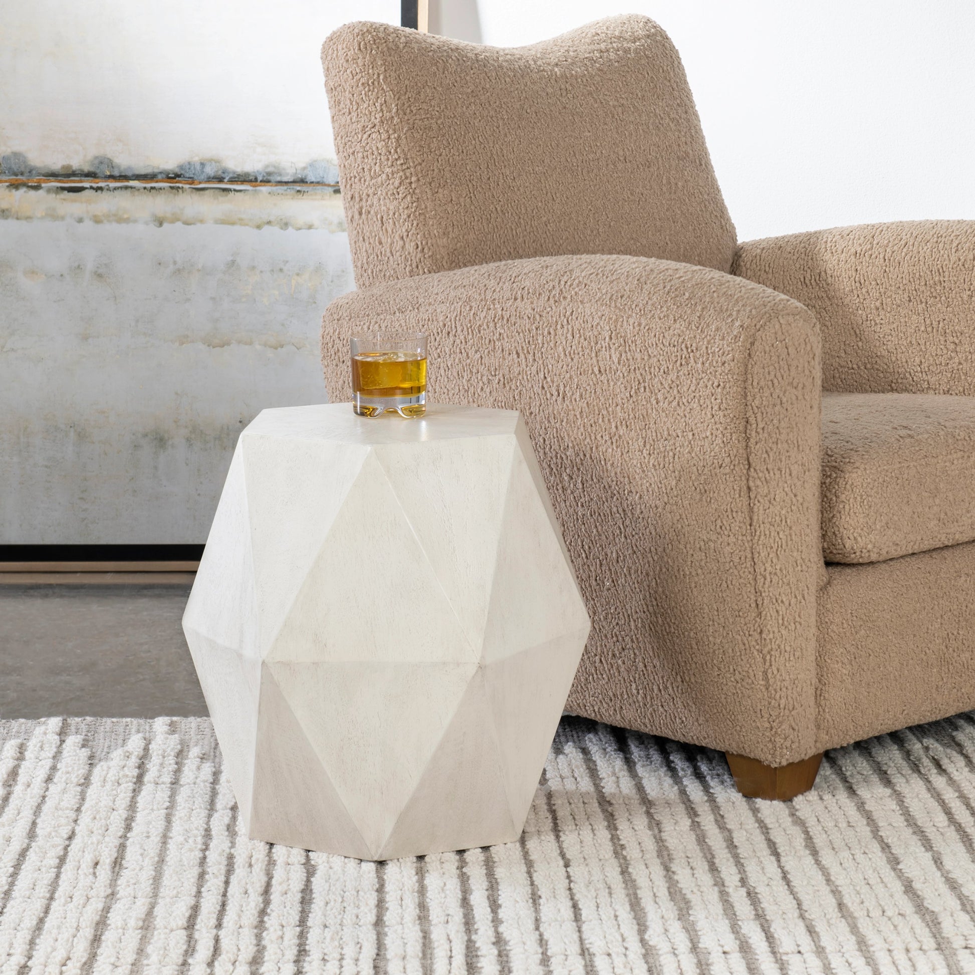 Volker Accent Table by Uttermost. Made from java mix wood, mdf, veneer in a modern style.