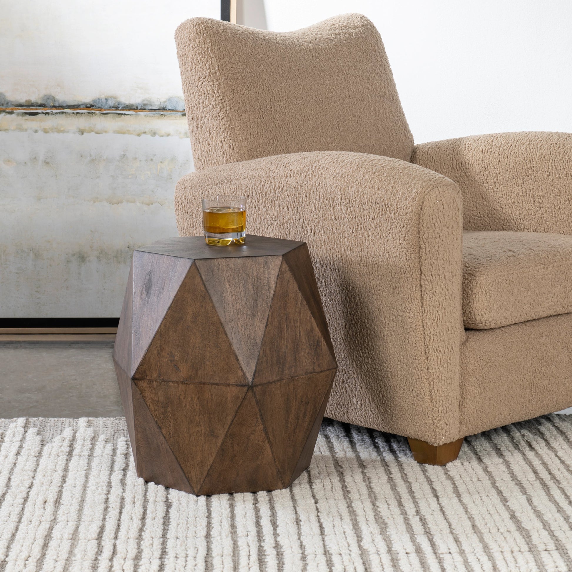Volker Accent Table by Uttermost. Made from java mix wood, mdf, veneer in a modern style.