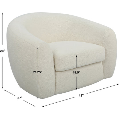 Capra Swivel Chair by Uttermost in multi. Made from fabric, foam, plywood, stainless steel in a modern style.