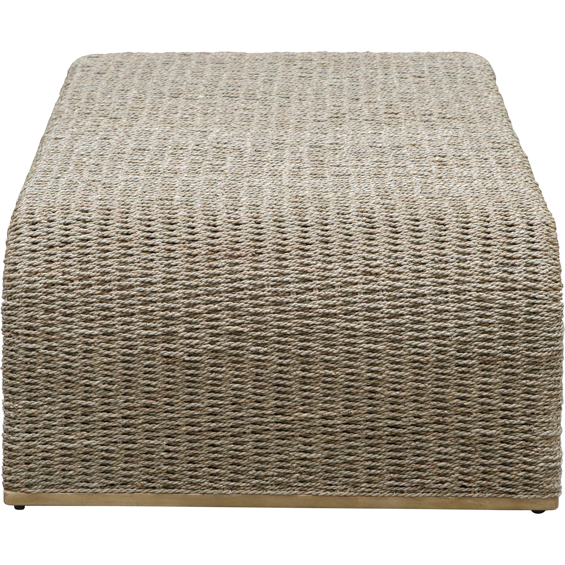 Calabria Coffee Table by Uttermost in woven seagrass. Made from woven seagrass, mango wood, metal in a coastal style.