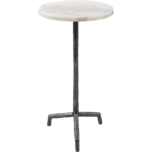 Puritan Drink Table by Uttermost in aged black. Made from marble, iron in a modern style.