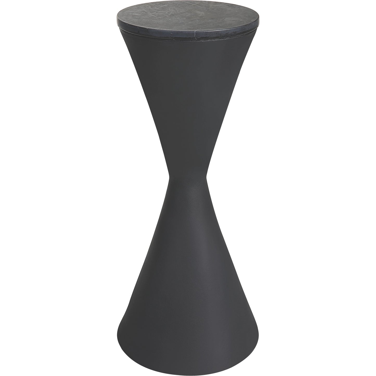 001 SI-1981290 | Primary Silo | Time's Up Drink Table by Uttermost in matte black. Made from resin, marble, iron in a modern style.