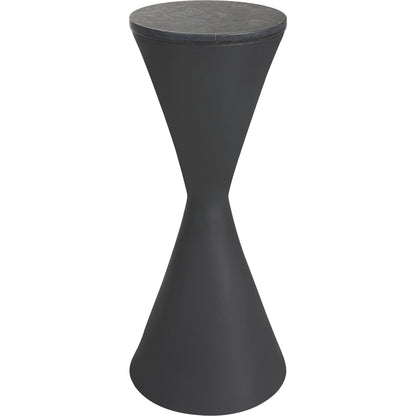 Time's Up Drink Table by Uttermost in matte black. Made from resin, marble, iron in a modern style.