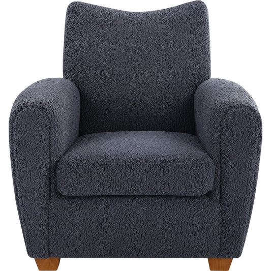 Teddy Accent Chair by Uttermost in walnut. Made from rubber wood, plywood, fabric, foam in a modern style.