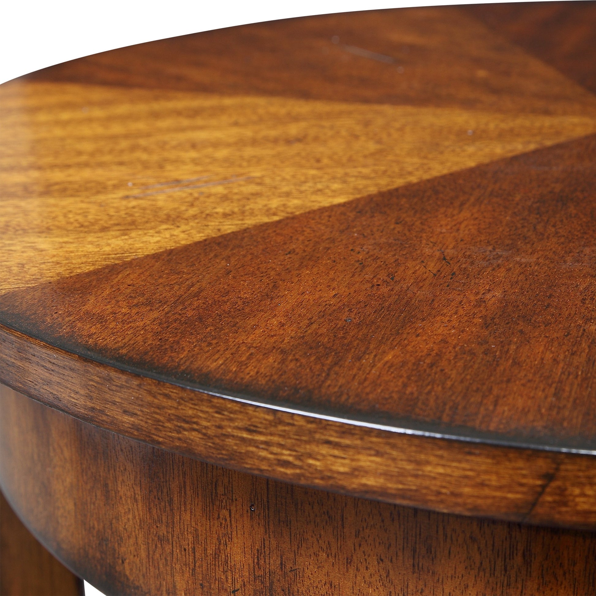 Carmel Round Lamp Table by Uttermost. Made from particle board, solid wood, veneer in a modern style.