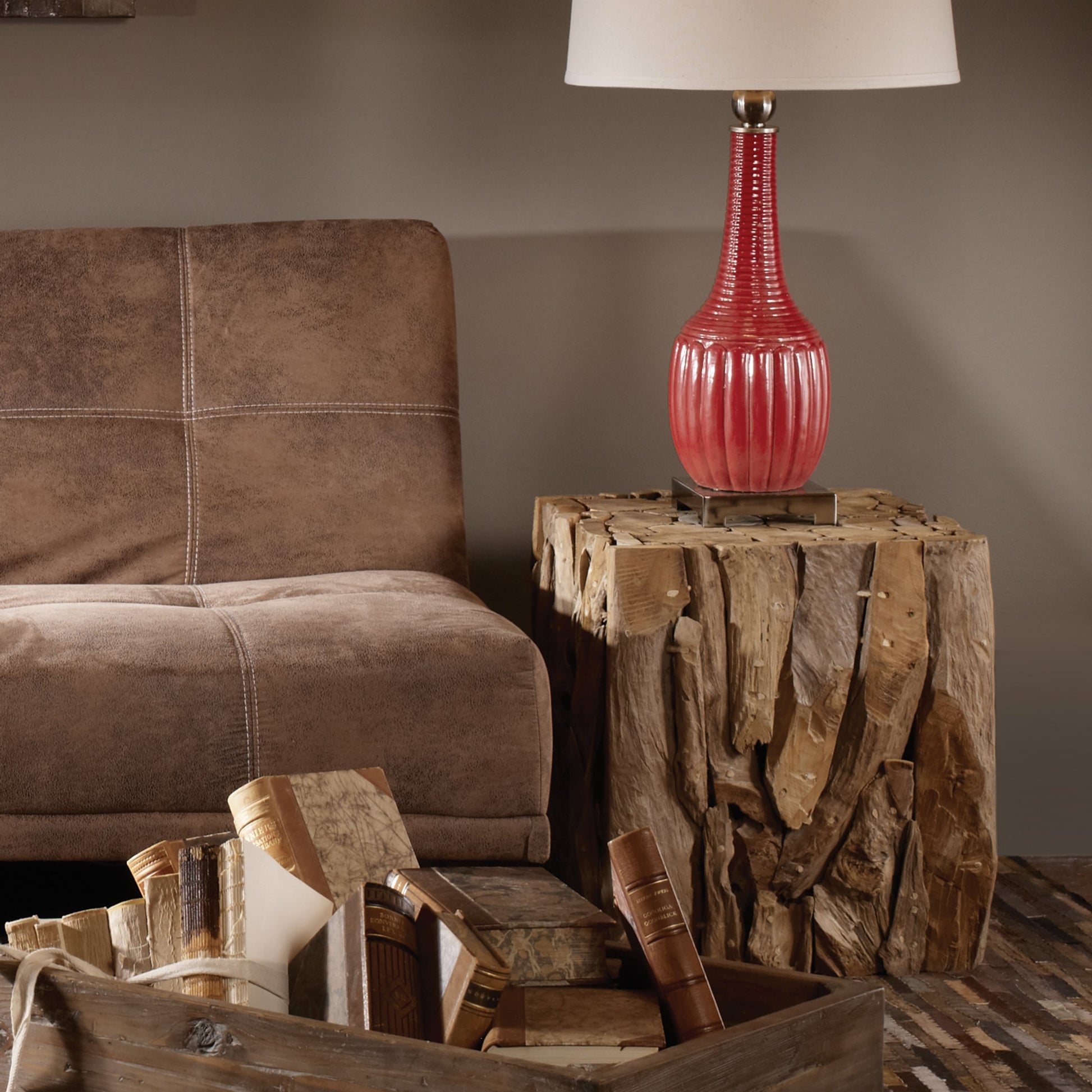 Teak Root Bunching Cube by Uttermost. Made from teak wood in a cottage & farmhouse style.