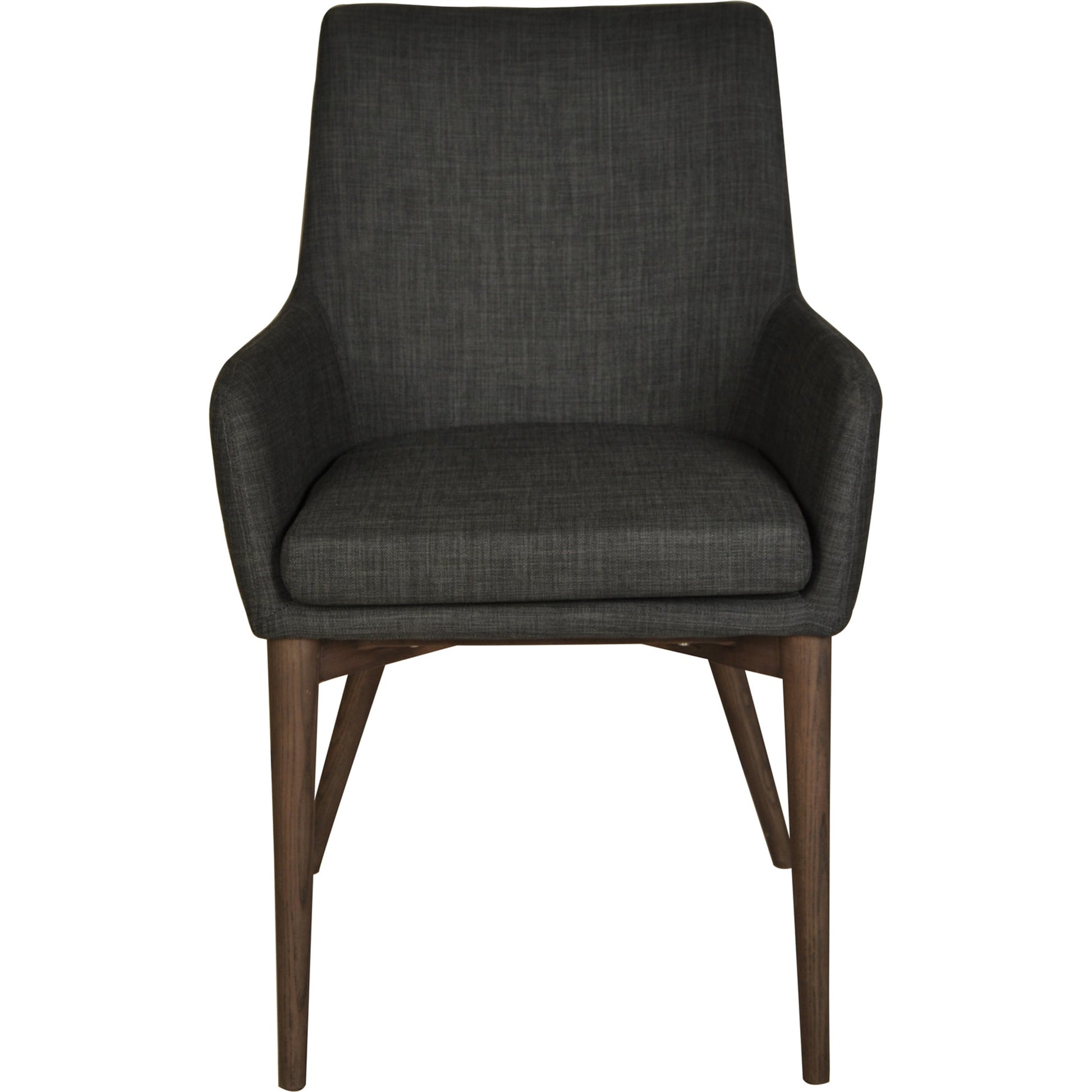 Reid Dining Chair by LH Imports in dark gray. Made from fabric in a modern style.
