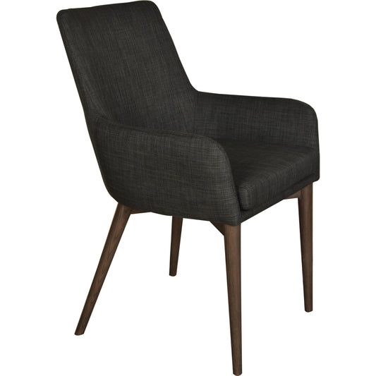 Reid Dining Chair by LH Imports in dark gray. Made from fabric in a modern style.