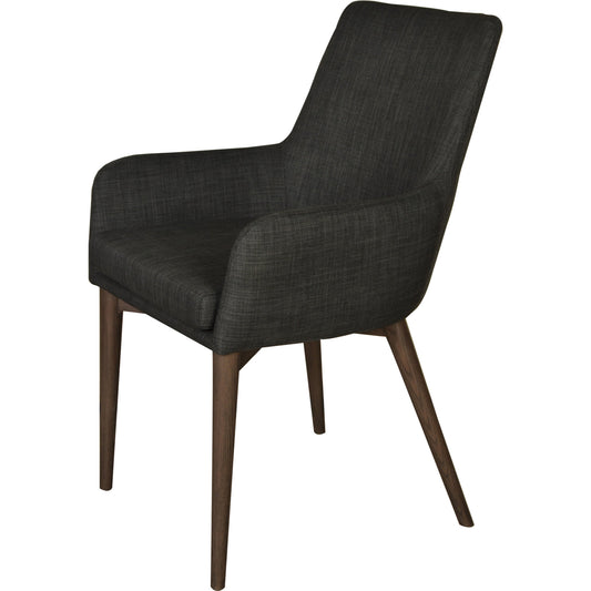 Reid Dining Chair by LH Imports in dark gray. Made from fabric in a modern style.