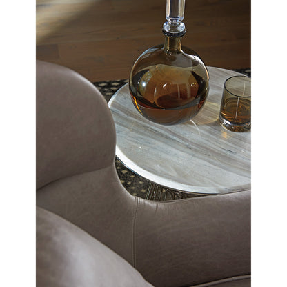 Martini Stainless Accent Table by Lexington in polished silver. Made from unique in a modern style.
