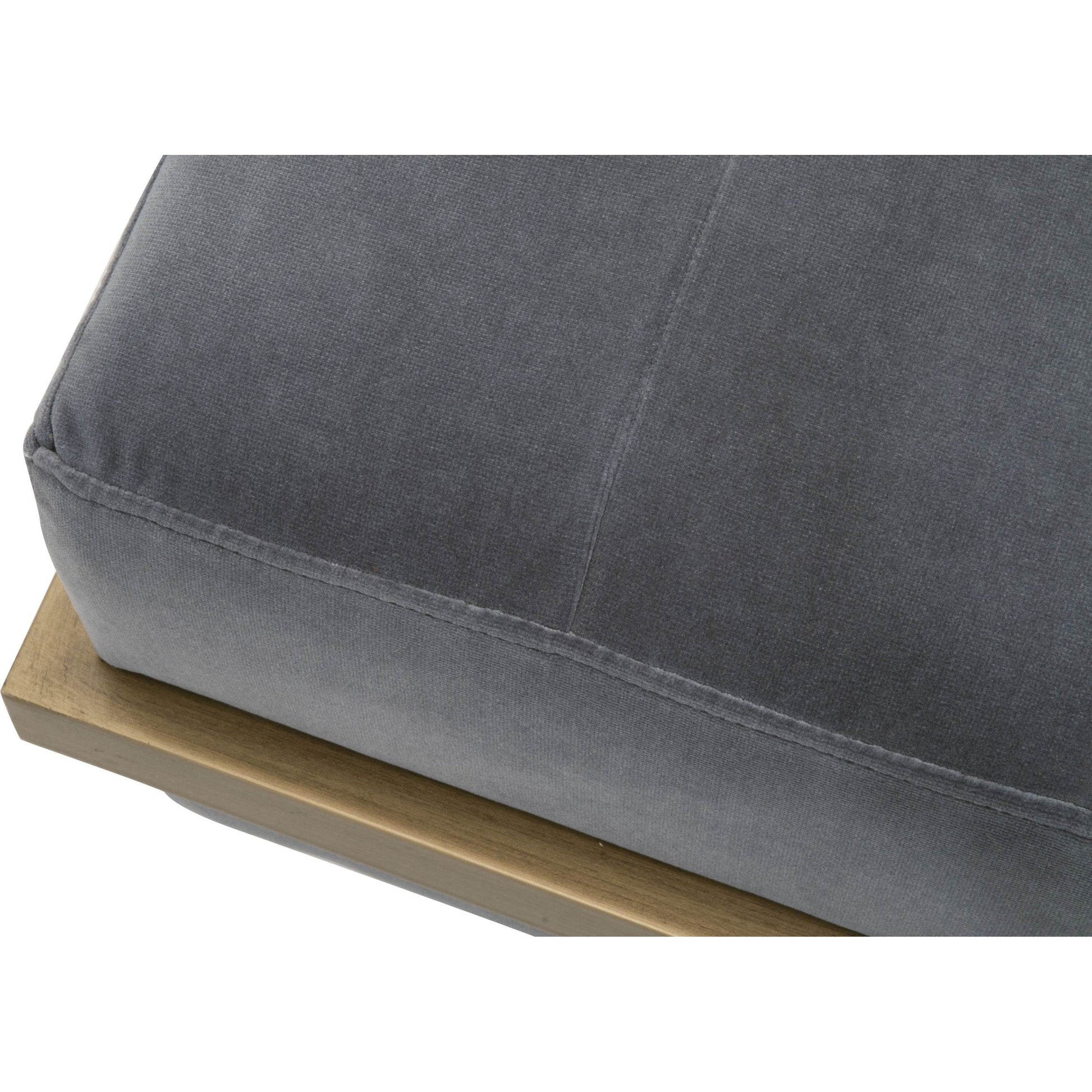 Fiona Upholstered Bench by Essentials For Living in blush gray velvet, brass. Made from metal, 100% polyester in a transitional style.