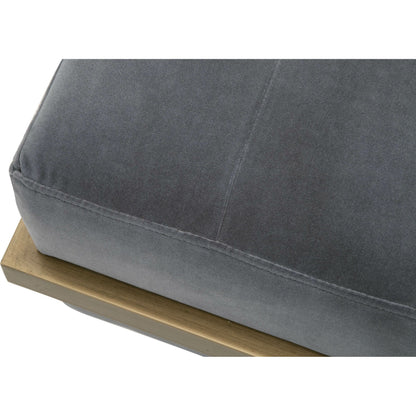 Fiona Upholstered Bench by Essentials For Living in blush gray velvet, brass. Made from metal, 100% polyester in a transitional style.