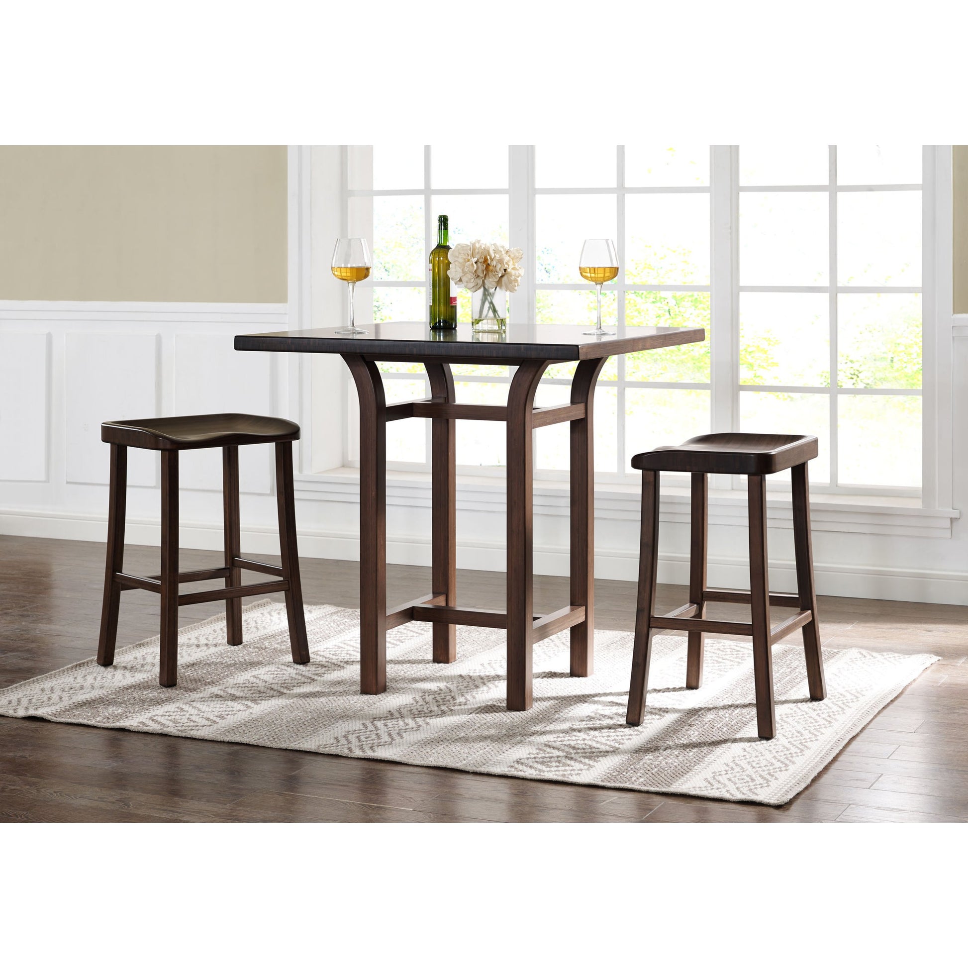 Tulip Bar Height Table by Greenington in caramelized. Made from 100% bamboo in a modern style.