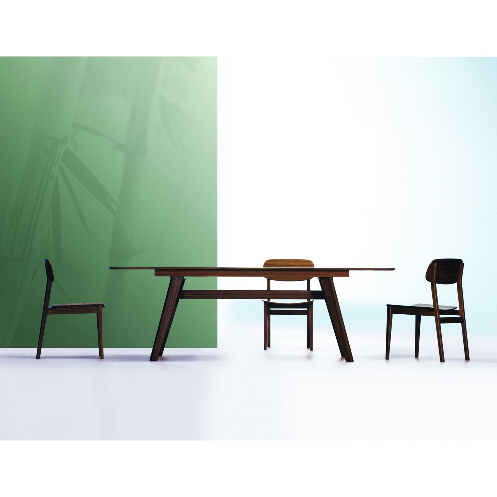 Currant Extendable Dining Table by Greenington in caramelized. Made from 100% bamboo in a modern style.