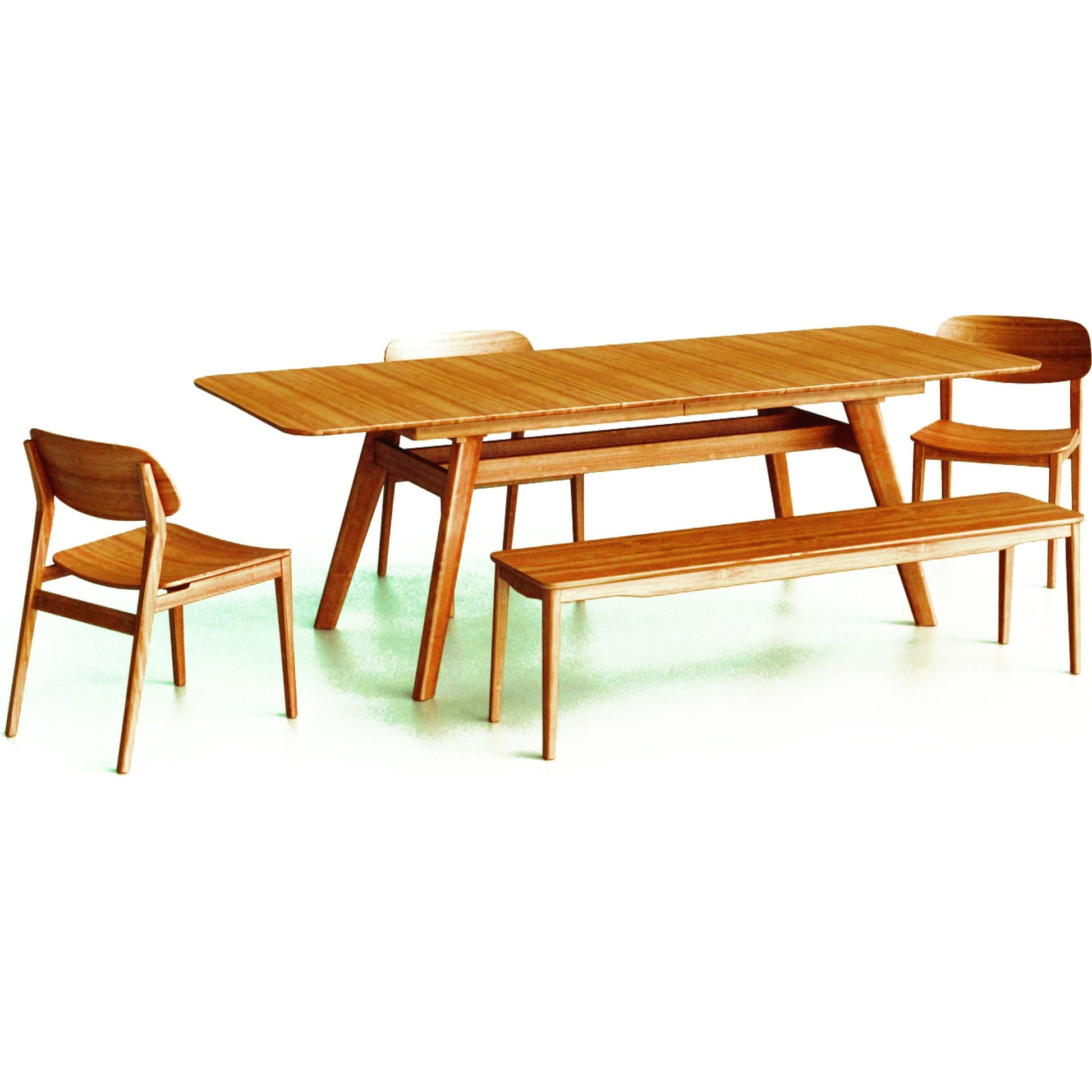 Currant Extendable Dining Table by Greenington in caramelized. Made from 100% bamboo in a modern style.